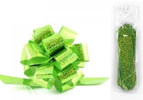 Pull Bow Holo Lime 4 inch