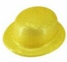 Bowler Hats Glitter Gold