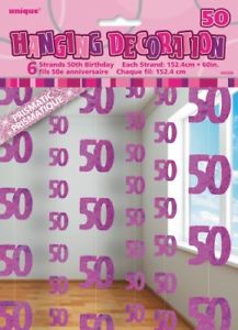 50th Pink and Siver Curtain