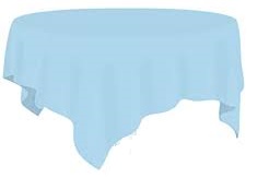 Table Cover Round Pale Blue